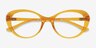 Sunburst Clear Orange PlasticEyeglass Frames from EyeBuyDirect, Closed View