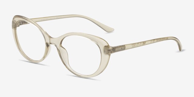 Sunburst Clear Yellow PlasticEyeglass Frames from EyeBuyDirect, Angle View