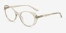 Sunburst Clear Yellow PlasticEyeglass Frames from EyeBuyDirect, Angle View