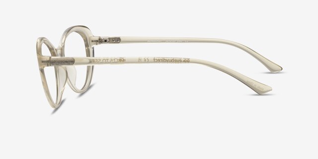 Sunburst Clear Yellow PlasticEyeglass Frames from EyeBuyDirect, Side View
