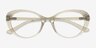 Sunburst Clear Yellow PlasticEyeglass Frames from EyeBuyDirect, Closed View