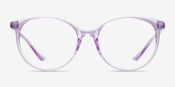 Moonglow Clear Purple Plastique Montures de lunettes de vue