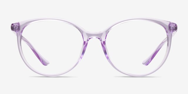 Moonglow Clear Purple PlasticEyeglass Frames from EyeBuyDirect, Front View