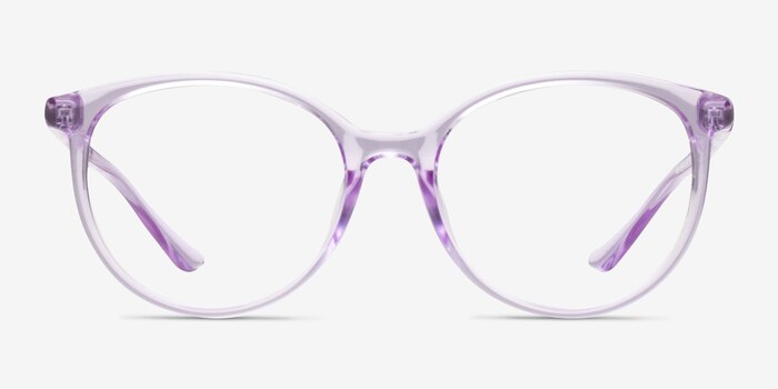 Moonglow Clear Purple Plastic Eyeglass Frames from EyeBuyDirect