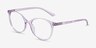 Moonglow Clear Purple PlasticEyeglass Frames from EyeBuyDirect, Angle View