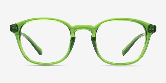 Skydrop Clear Green PlasticEyeglass Frames from EyeBuyDirect, Front View