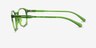 Skydrop Clear Green PlasticEyeglass Frames from EyeBuyDirect, Side View