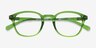 Skydrop Clear Green PlasticEyeglass Frames from EyeBuyDirect, Closed View
