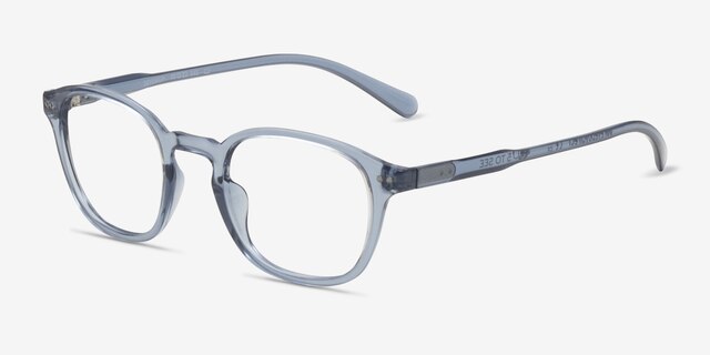 Skydrop Clear Gray PlasticEyeglass Frames from EyeBuyDirect, Angle View