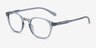 Skydrop Clear Gray PlasticEyeglass Frames from EyeBuyDirect, Angle View