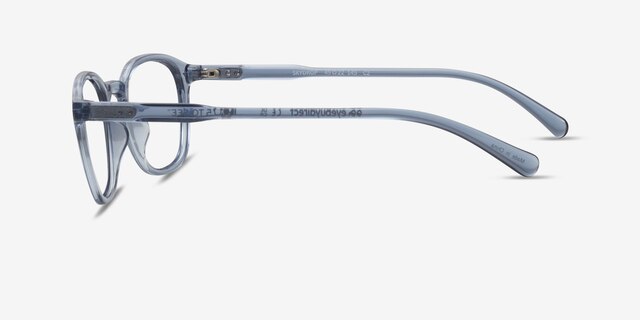 Skydrop Clear Gray PlasticEyeglass Frames from EyeBuyDirect, Side View