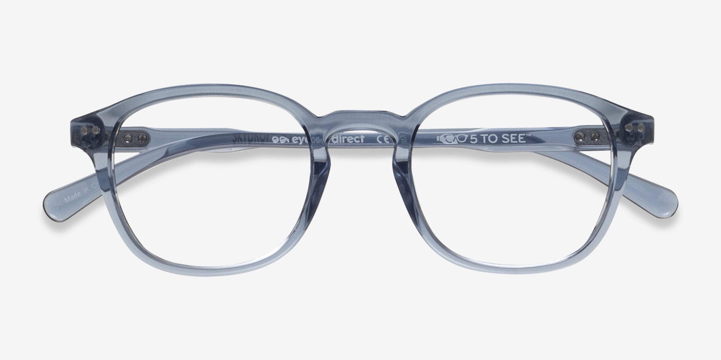 Skydrop Round Clear Gray Full Rim Eyeglasses | Eyebuydirect Canada