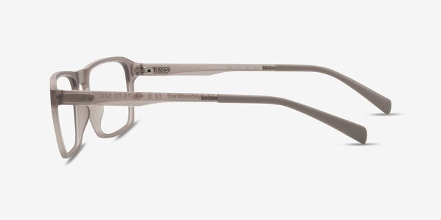 Stormwind Clear Gray PlasticEyeglass Frames from EyeBuyDirect, Side View