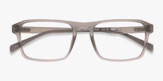 Stormwind Clear Gray PlasticEyeglass Frames from EyeBuyDirect, Closed View