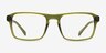 Stormwind Clear Green PlasticEyeglass Frames from EyeBuyDirect, Front View