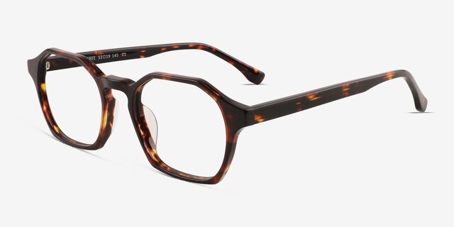 Degree Tortoise AcetateEyeglass Frames from EyeBuyDirect, Angle View