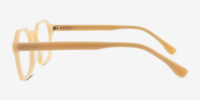 Degree Butter Yellow AcétateMontures de lunettes de vue d'EyeBuyDirect, Vue de Côté