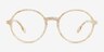 Amaranth Marble White AcetateEyeglass Frames from EyeBuyDirect, Front View