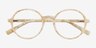 Amaranth Marble White AcetateEyeglass Frames from EyeBuyDirect, Closed View