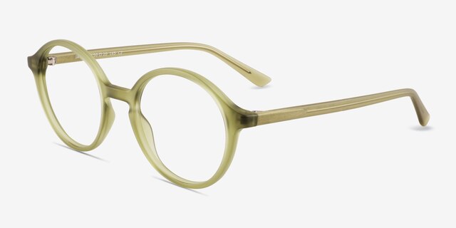 Jamison Matte Clear Green PlasticEyeglass Frames from EyeBuyDirect, Angle View