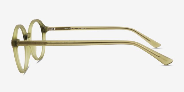 Jamison Matte Clear Green PlasticEyeglass Frames from EyeBuyDirect, Side View
