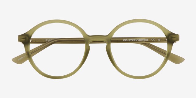 Jamison Matte Clear Green PlasticEyeglass Frames from EyeBuyDirect, Closed View
