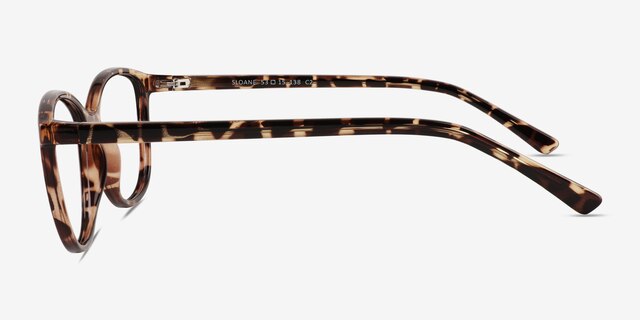 Sloane Light Tortoise PlasticEyeglass Frames from EyeBuyDirect, Side View