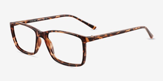 Sterling Tortoise PlasticEyeglass Frames from EyeBuyDirect, Angle View