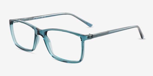 Sterling Shiny Clear Green PlasticEyeglass Frames from EyeBuyDirect, Angle View