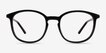 Adler Shiny Black PlasticEyeglass Frames from EyeBuyDirect, Front View