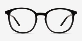 Adler Shiny Black Plastique Montures de lunettes de vue d'EyeBuyDirect, Vue de Face