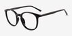 Adler Shiny Black PlasticEyeglass Frames from EyeBuyDirect, Angle View