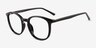 Adler Shiny Black PlasticEyeglass Frames from EyeBuyDirect, Angle View