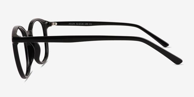 Adler Shiny Black PlasticEyeglass Frames from EyeBuyDirect, Side View