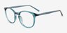 Adler Shiny Clear Green PlasticEyeglass Frames from EyeBuyDirect, Angle View