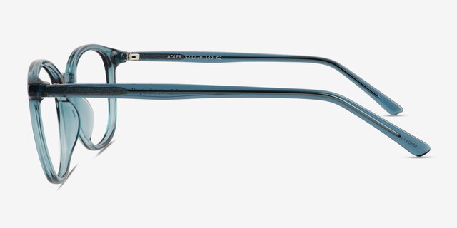 Adler Shiny Clear Green PlasticEyeglass Frames from EyeBuyDirect, Side View