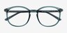 Adler Shiny Clear Green PlasticEyeglass Frames from EyeBuyDirect, Closed View