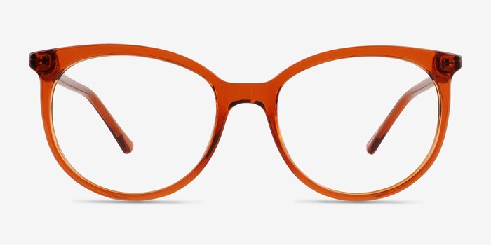 Everly Clear Orange Plastic Eyeglass Frames from EyeBuyDirect