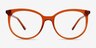Everly Clear Orange PlasticEyeglass Frames from EyeBuyDirect, Front View