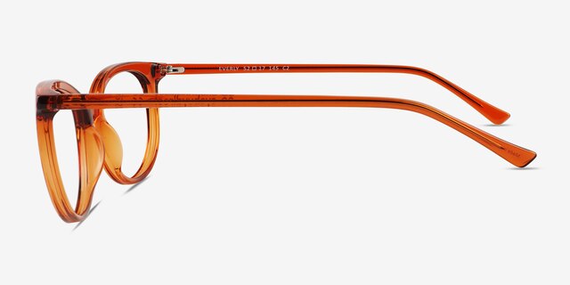 Everly Clear Orange PlasticEyeglass Frames from EyeBuyDirect, Side View