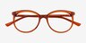 Everly Clear Orange PlasticEyeglass Frames from EyeBuyDirect, Closed View