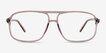 Baylor Clear Gray PlasticEyeglass Frames from EyeBuyDirect, Front View
