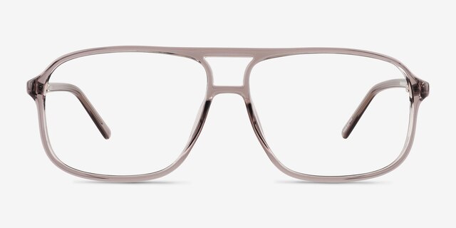 Baylor Clear Gray PlasticEyeglass Frames from EyeBuyDirect, Front View