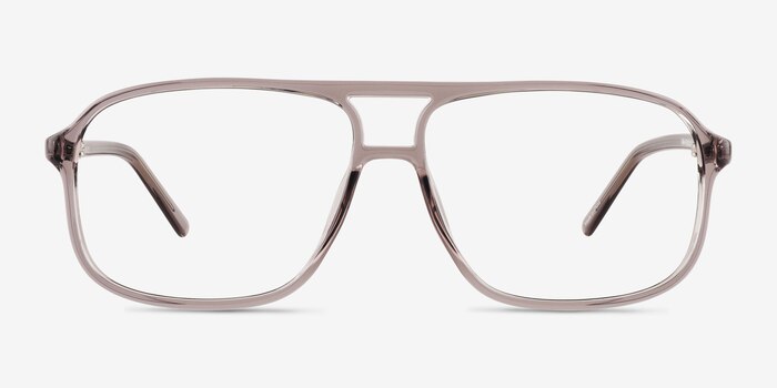 Baylor Clear Gray Plastic Eyeglass Frames from EyeBuyDirect