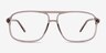Baylor Clear Gray PlasticEyeglass Frames from EyeBuyDirect, Front View