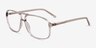 Baylor Clear Gray PlasticEyeglass Frames from EyeBuyDirect, Angle View