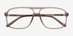 Baylor Clear Gray PlasticEyeglass Frames from EyeBuyDirect, Closed View