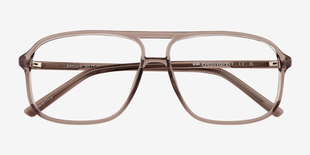 Baylor Clear Gray PlasticEyeglass Frames from EyeBuyDirect, Closed View
