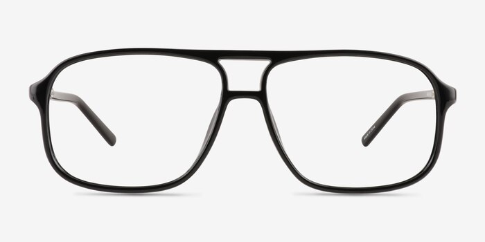 Baylor Shiny Black Plastic Eyeglass Frames from EyeBuyDirect