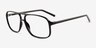 Baylor Shiny Black PlasticEyeglass Frames from EyeBuyDirect, Angle View